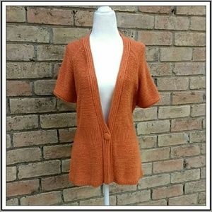 August Silk Orange Cardigan